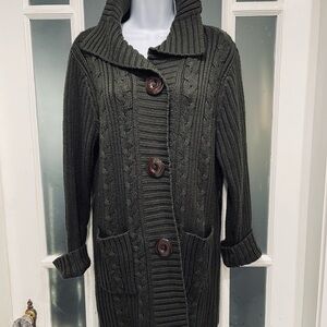 Women's Dark Olive green Cable Knit Sweater